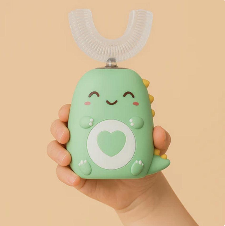 U-Shaped Electric Children's Toothbrush with Silicone Brush Head