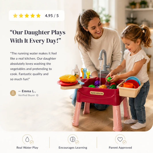 Kids’ Play Kitchen with Running Water