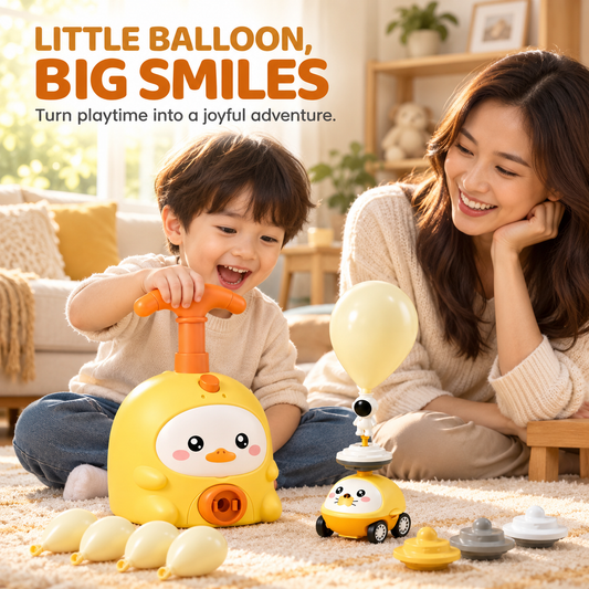 Balloon-Powered Toy Car Set