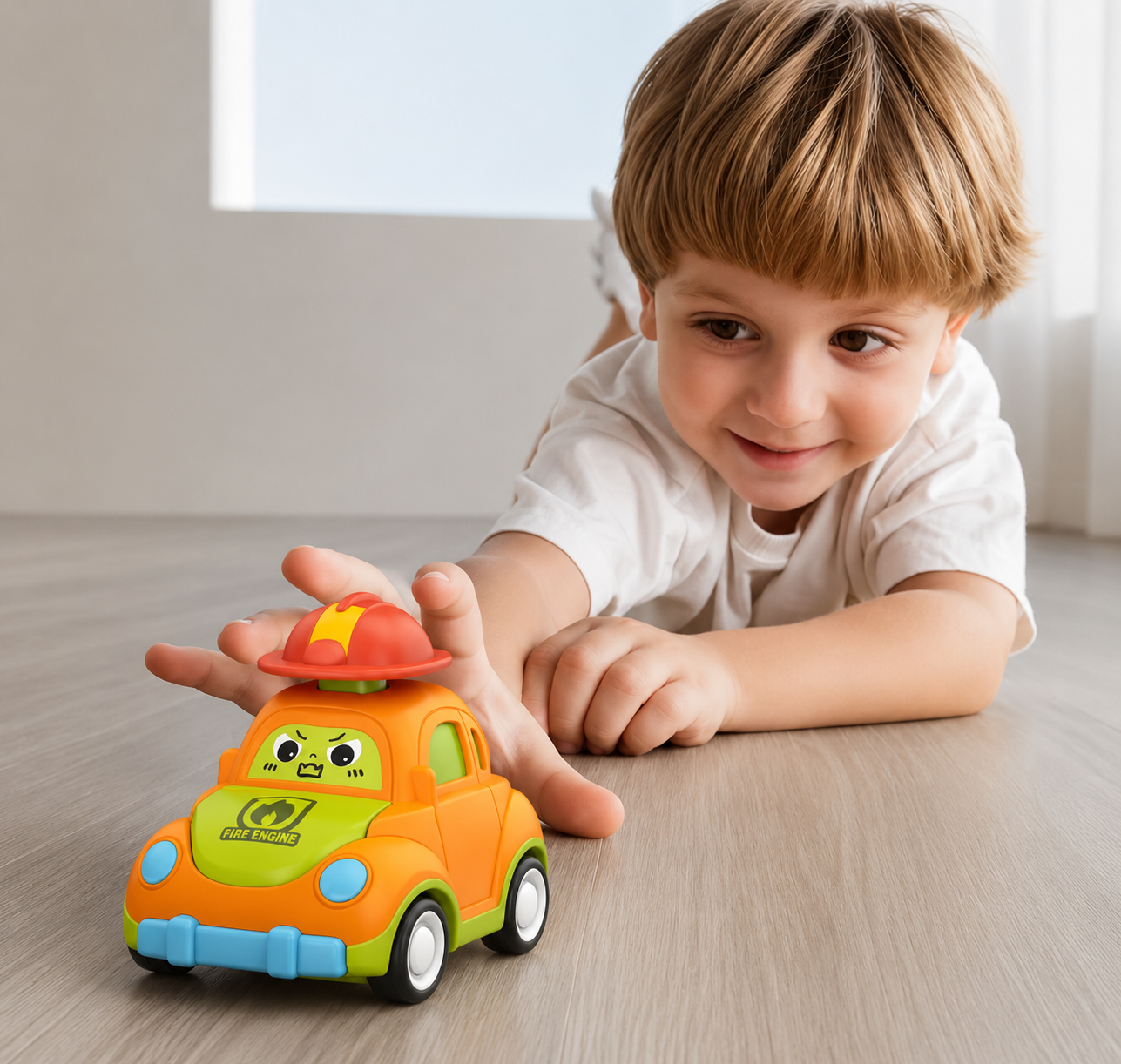 Durable Toy Car Set with Mechanical Drive