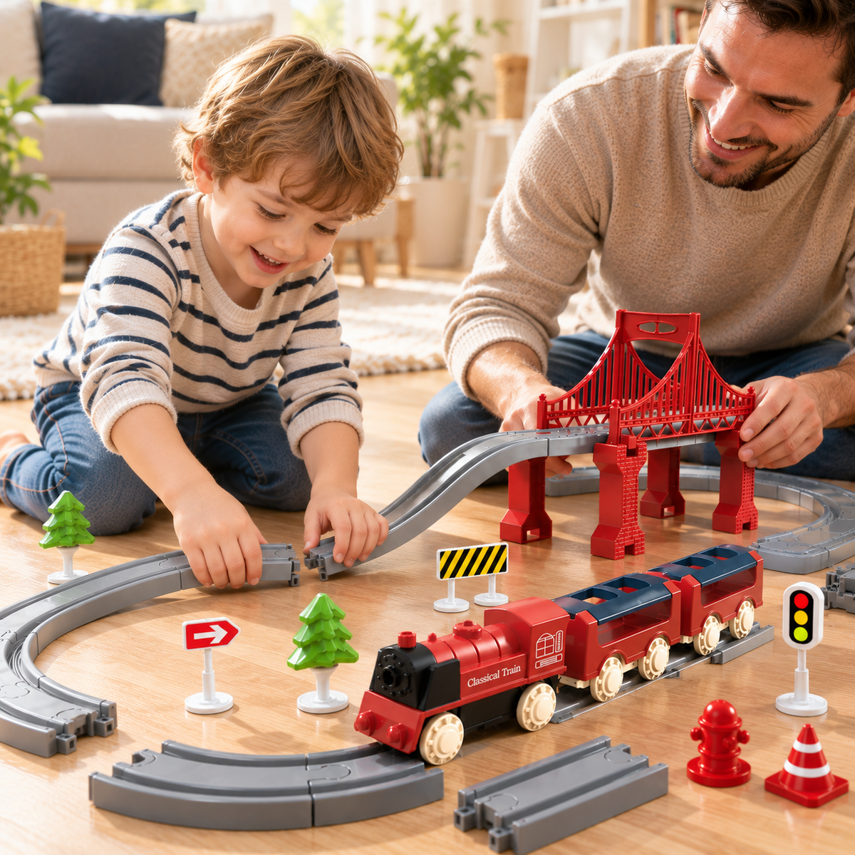 Electric Train Set with Tracks