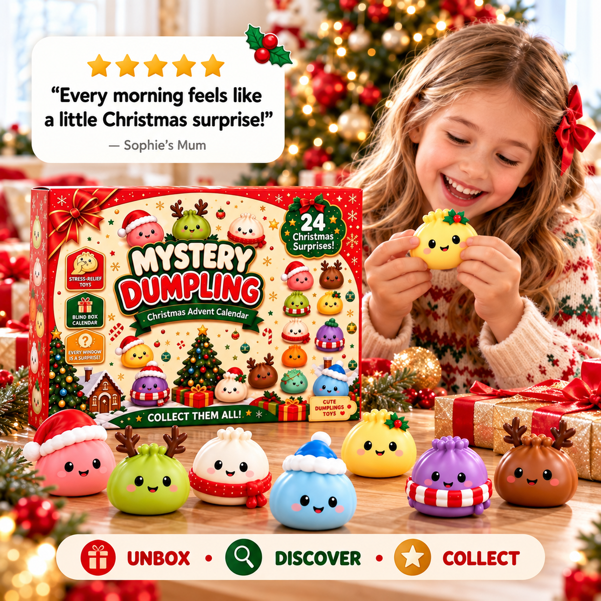 Mini Dumpling Squishy Advent Calendar