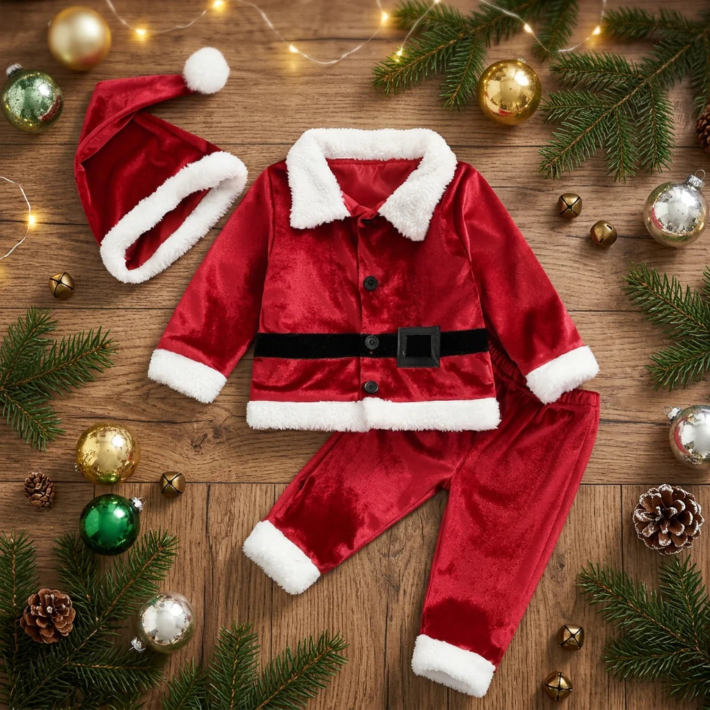 Baby Santa Costume Set