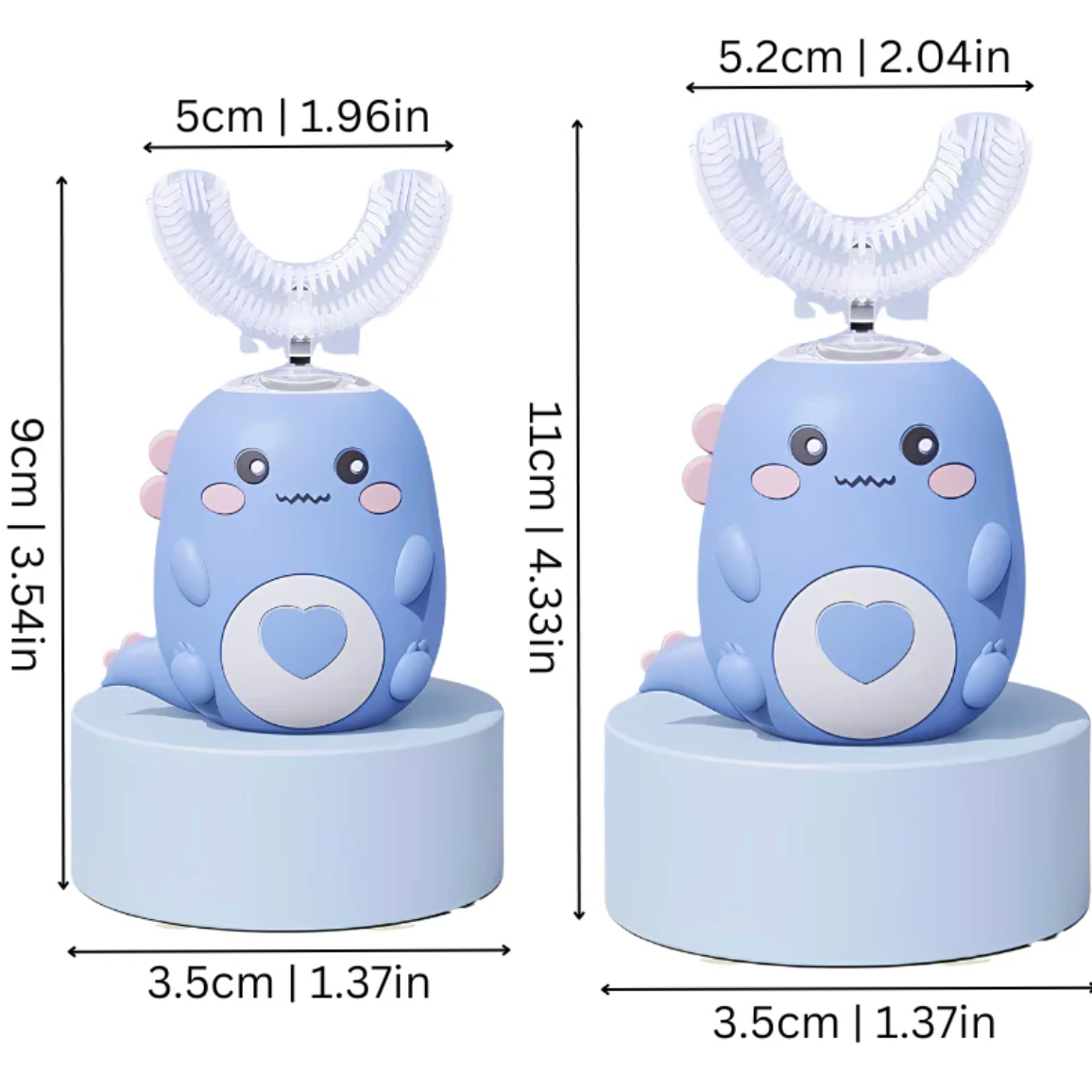 U-Shaped Electric Children's Toothbrush with Silicone Brush Head