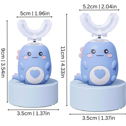 U-Shaped Electric Children's Toothbrush with Silicone Brush Head