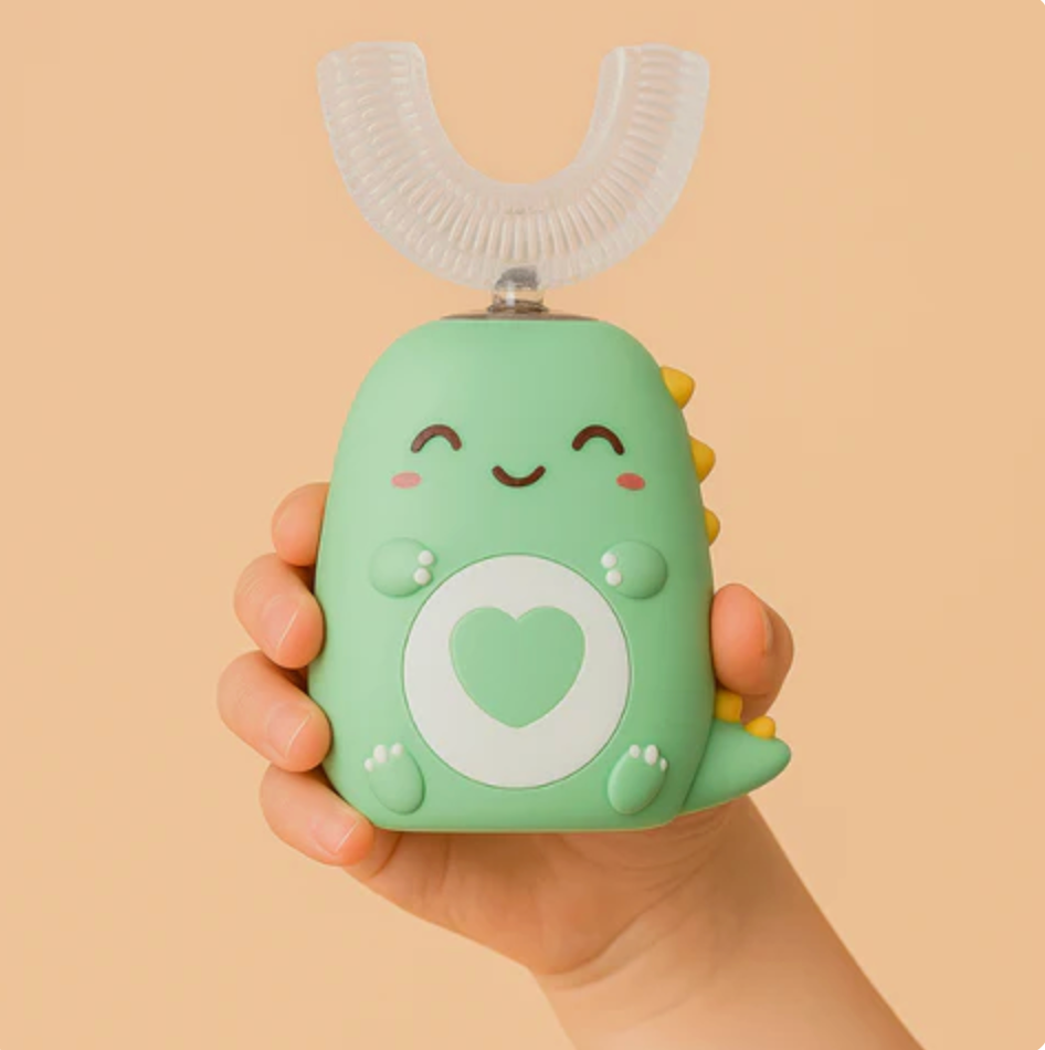 U-Shaped Electric Children's Toothbrush with Silicone Brush Head