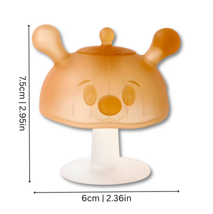 Ergonomic Soft Silicone Teether with Suction Cup Base