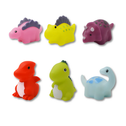 Water-Activated Light-Up Bath Dinosaurs – 6-Piece Set
