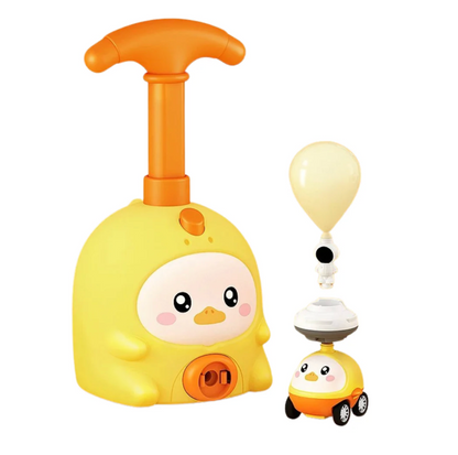 Aerodynamic Balloon-Powered Toy Car Set with Manual Pump Station