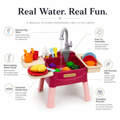 Kids’ Play Kitchen with Running Water