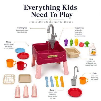 Kids’ Play Kitchen with Running Water