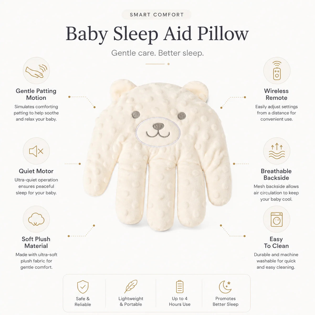 Baby Soothing Patting Pillow