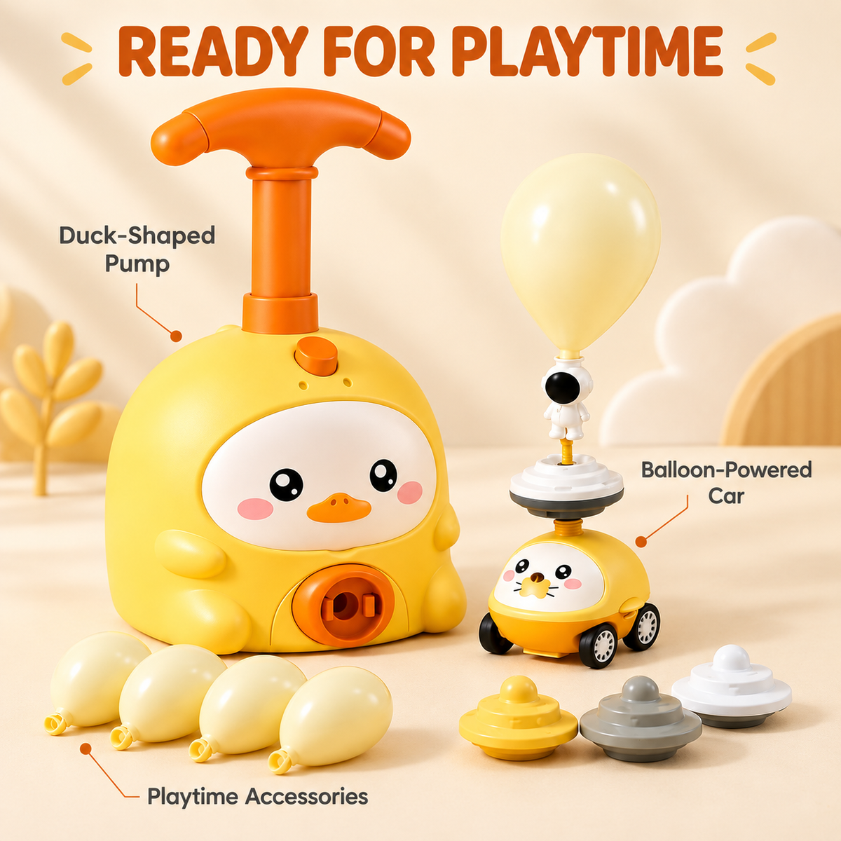 Balloon-Powered Toy Car Set