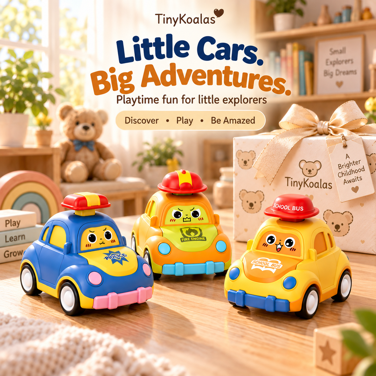 Friction-Powered Toy Cars