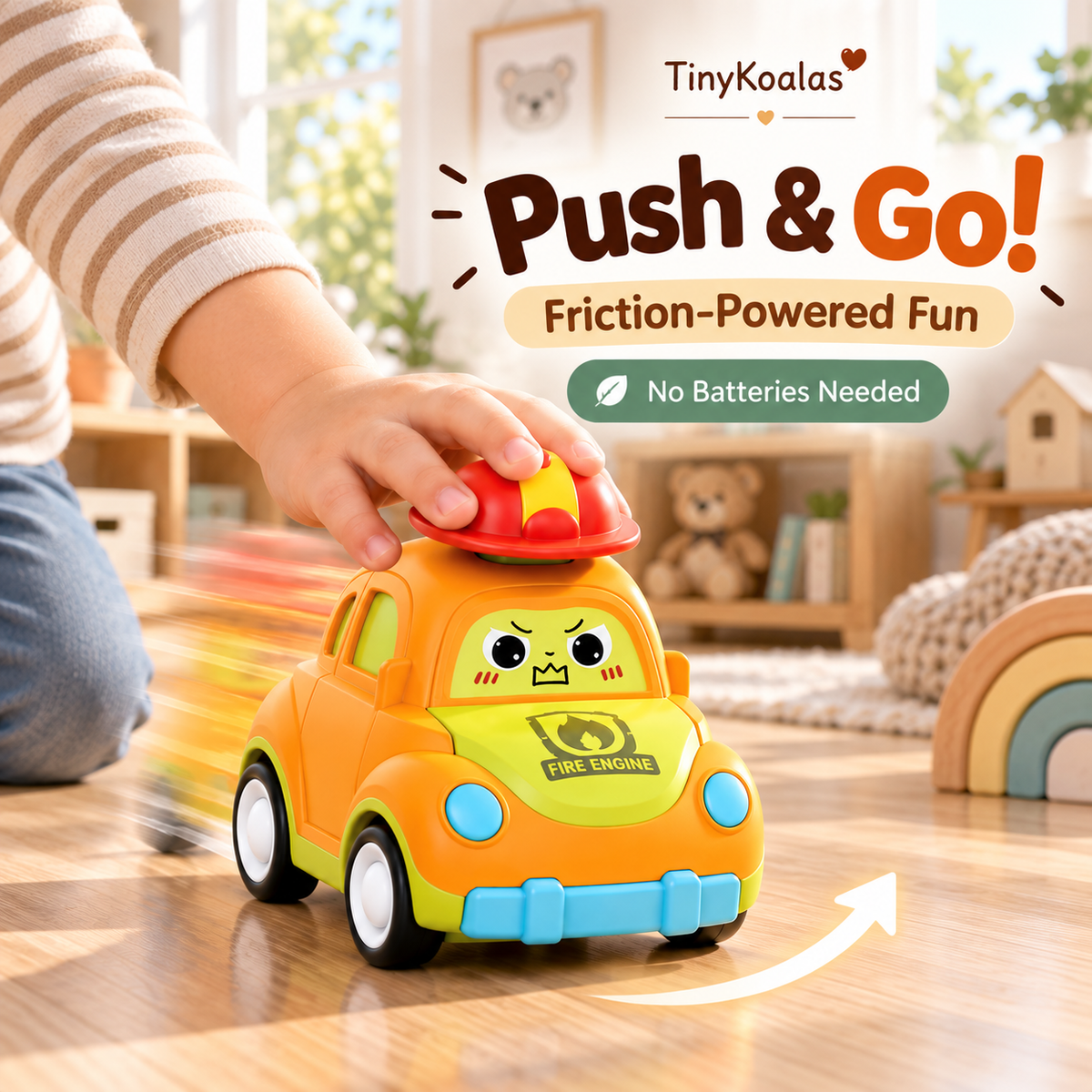 Friction-Powered Toy Cars
