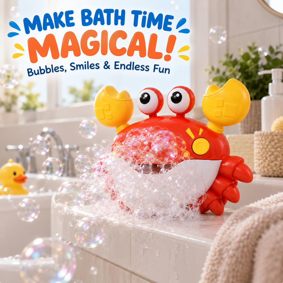 Musical Crab Bubble Bath Toy
