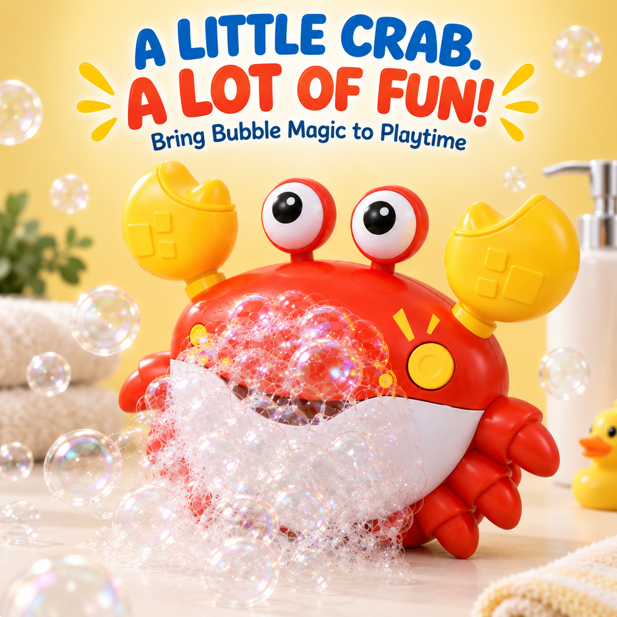 Musical Crab Bubble Bath Toy