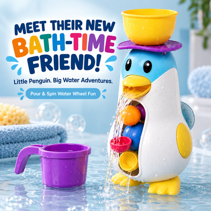 Penguin Water Wheel Bath Toy