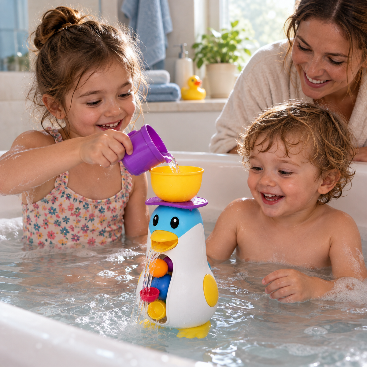 Penguin Water Wheel Bath Toy
