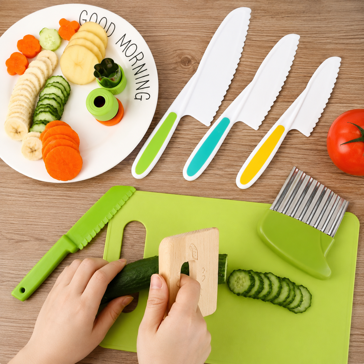 Ergonomic Montessori Wooden Knife Set for Children