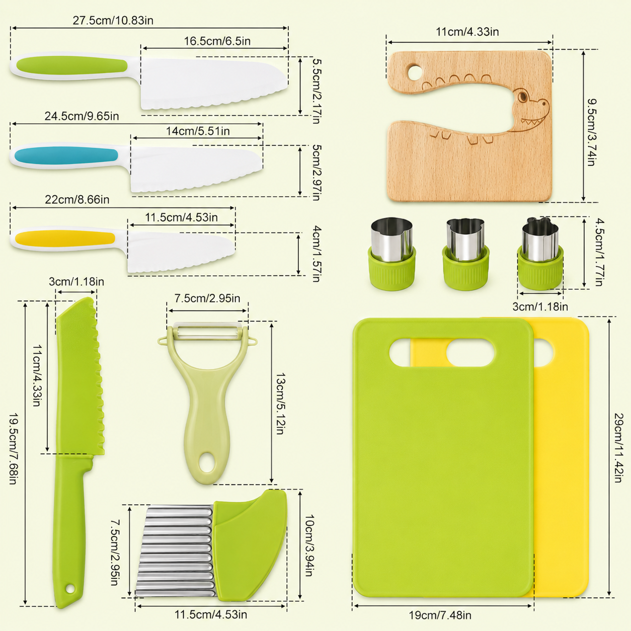 Ergonomic Montessori Wooden Knife Set for Children