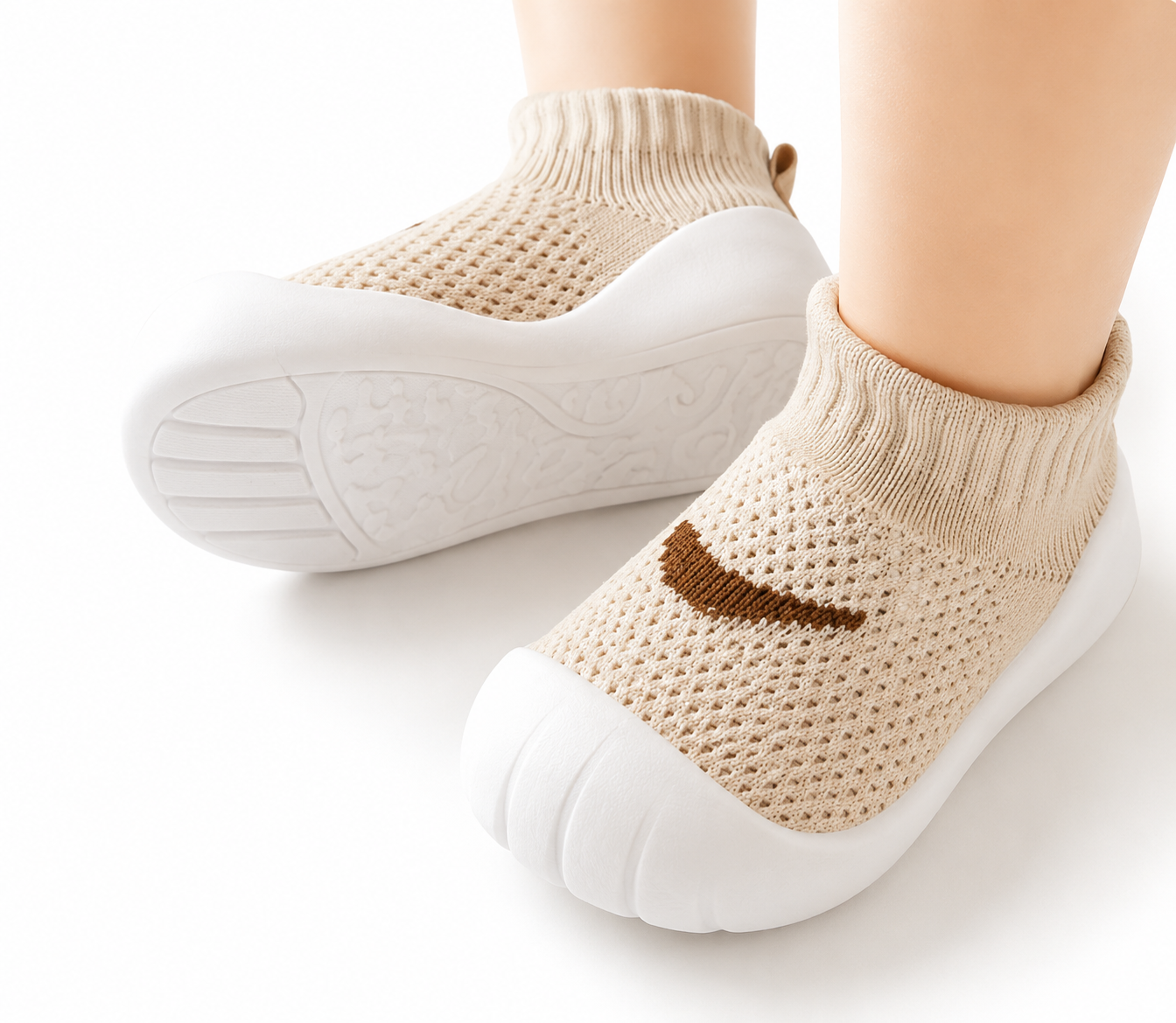 Flexible Baby Walking Shoes with Soft Rubber Soles