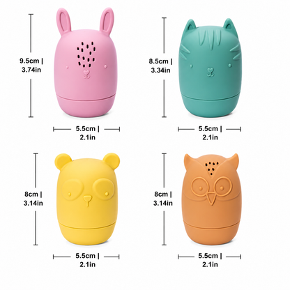 Two-Piece Silicone Bath Toy Set for Children