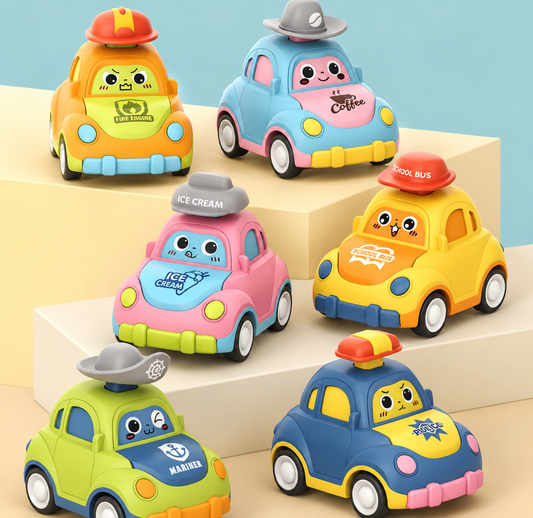 Durable Toy Car Set with Mechanical Drive