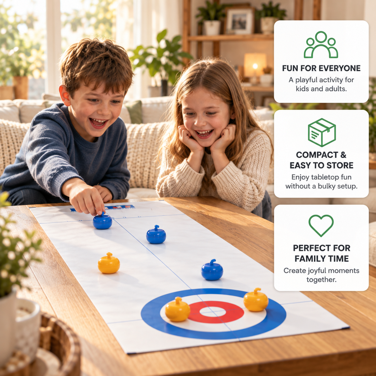 Family Table Curling Game
