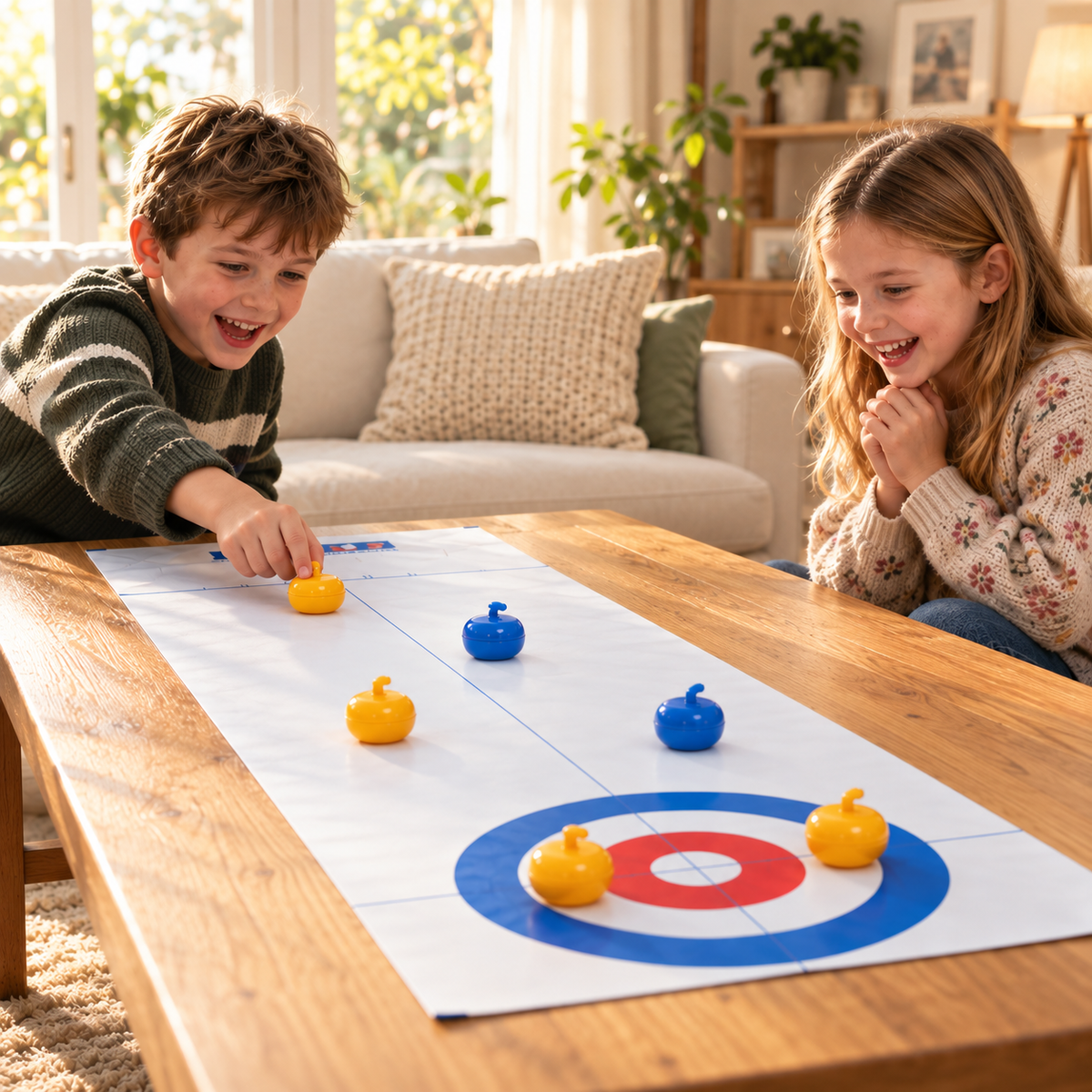 Family Table Curling Game