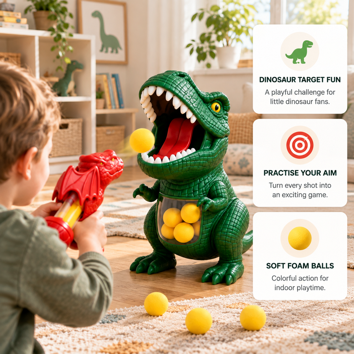 Dinosaur Foam Ball Target Game