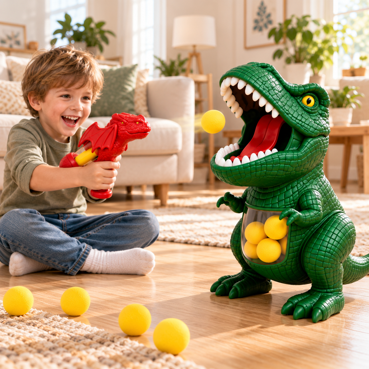 Dinosaur Foam Ball Target Game