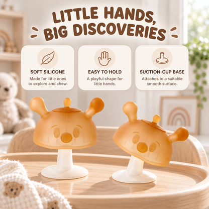 Soft Silicone Baby Teether with Suction Cup