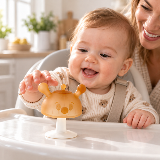 Soft Silicone Baby Teether with Suction Cup