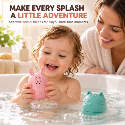 Silicone Animal Bath Toys – 2-Piece Set