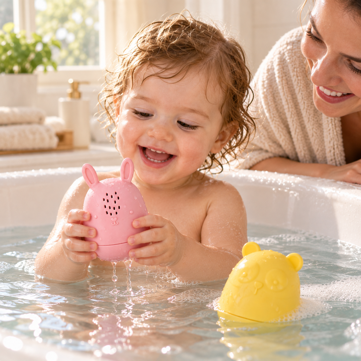 Silicone Animal Bath Toys – 2-Piece Set