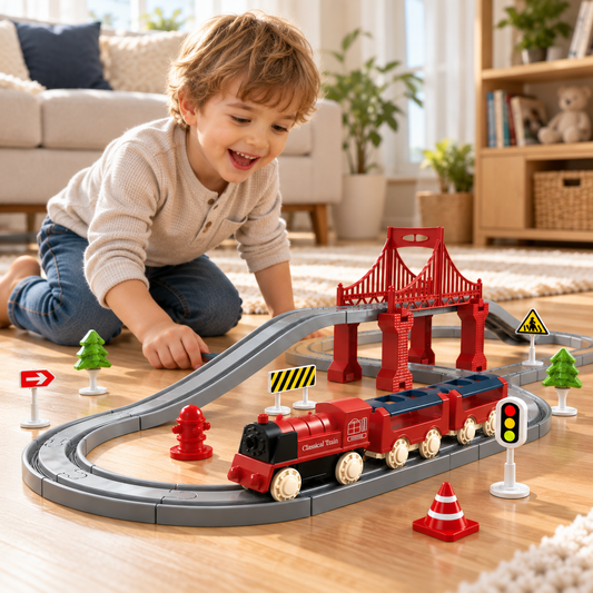 Electric Train Set with Tracks