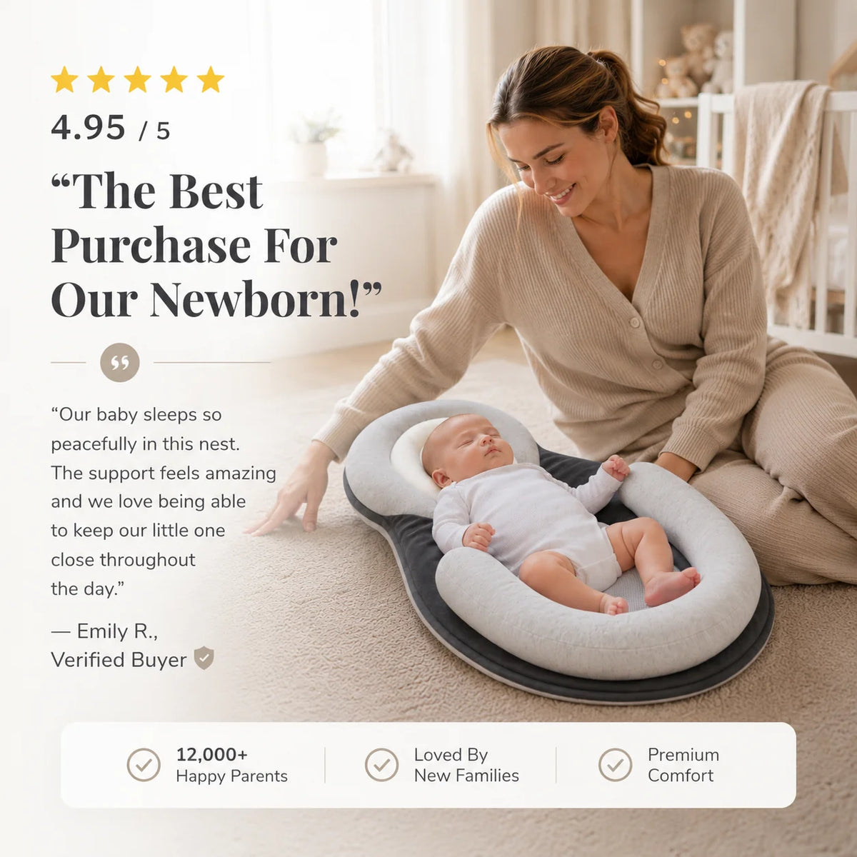 CozyNest Baby Lounger