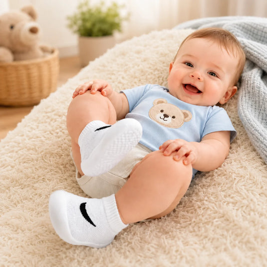 Baby Sock Shoes with Flexible Rubber Soles