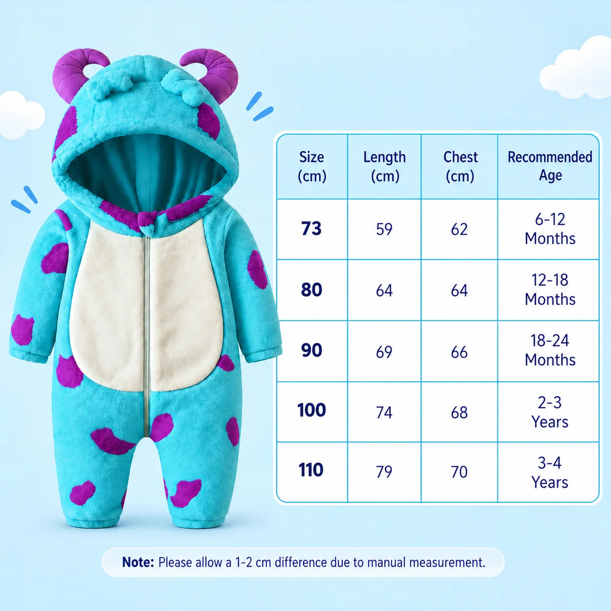 Baby Monster Fleece Onesie