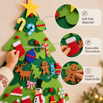 DIY Felt Christmas Tree for Kids