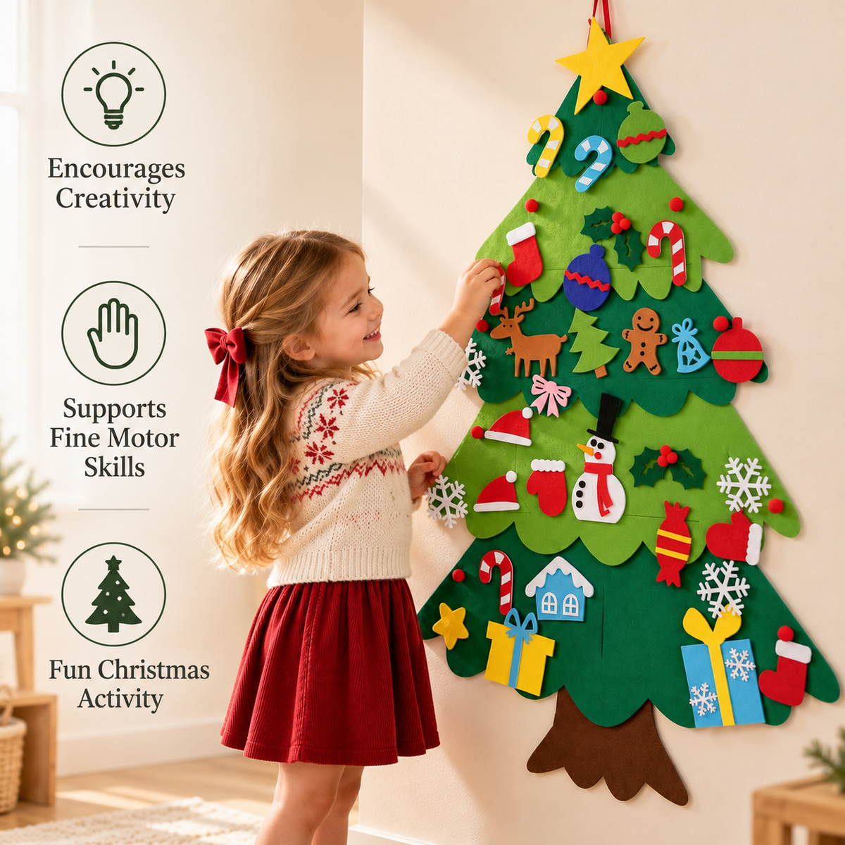 DIY Felt Christmas Tree for Kids