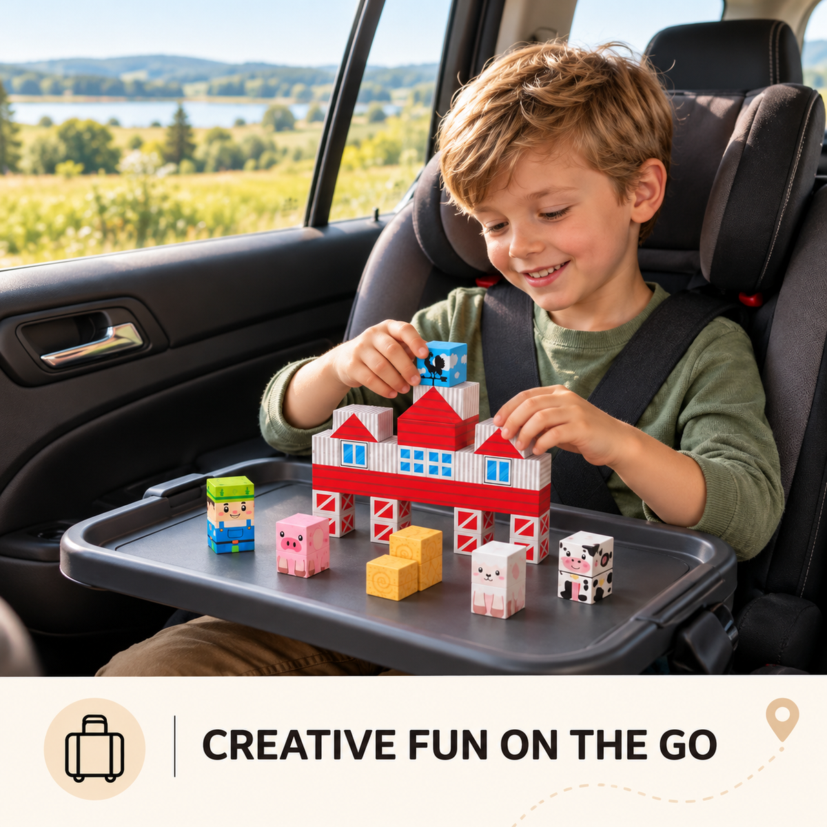 Kids Magnetic Farm Building Blocks Set