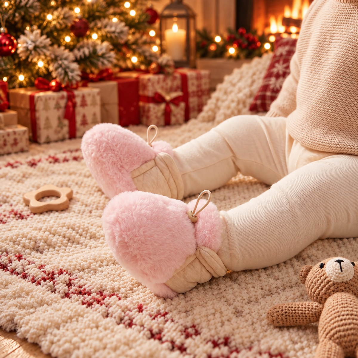 Fleece-Lined Baby Booties