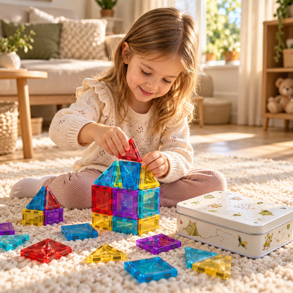 Kids Magnetic Building Tiles Set