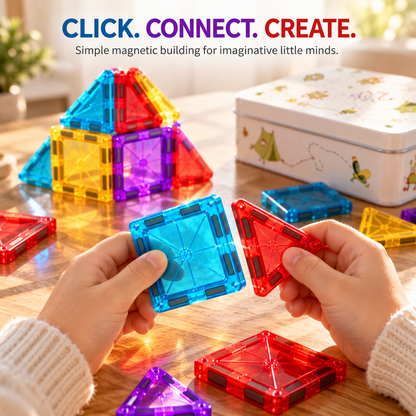 Kids Magnetic Building Tiles Set