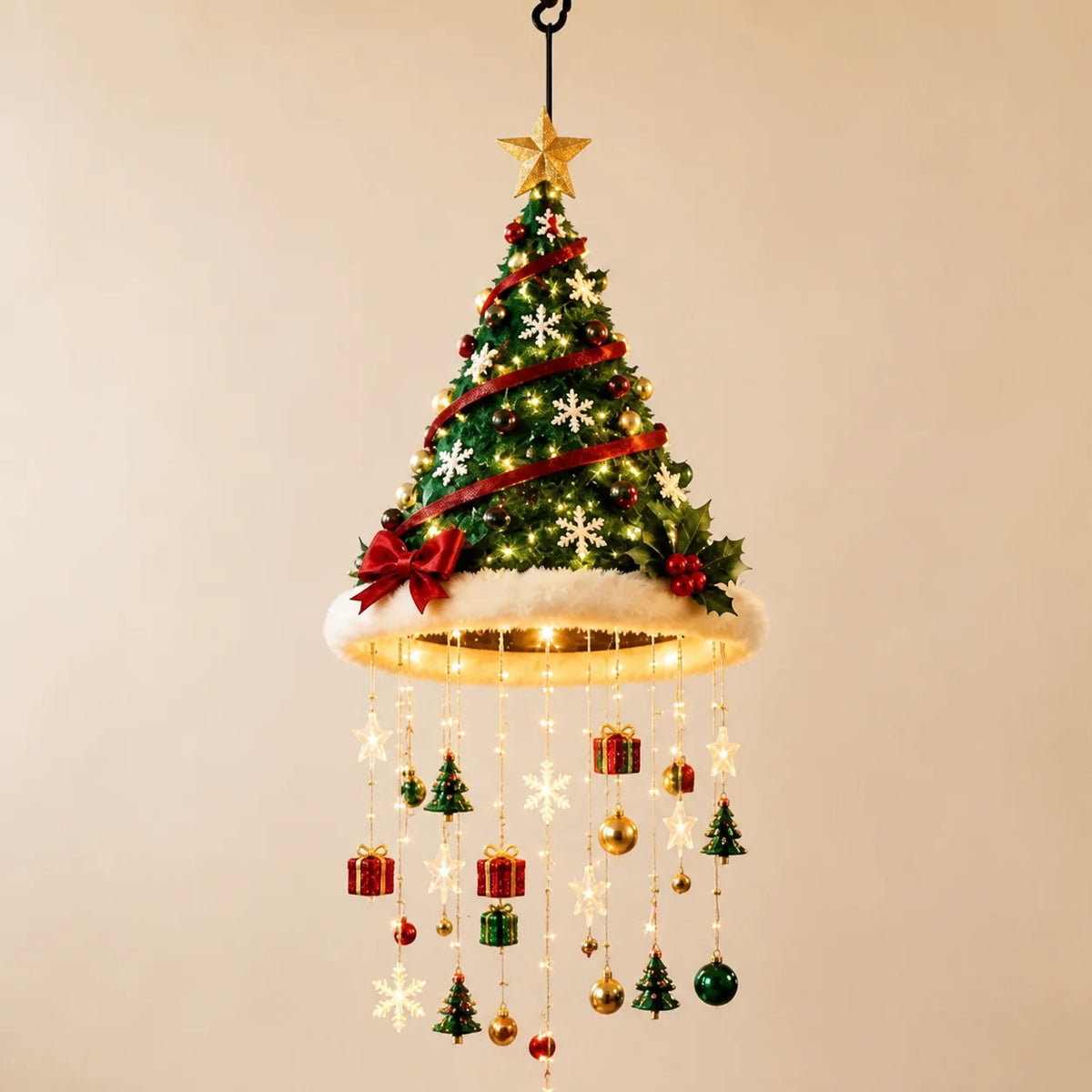 Christmas Santa Hat LED Hanging Light