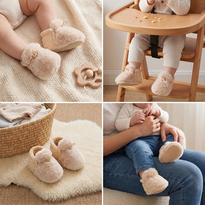 Fleece-Lined Baby Booties
