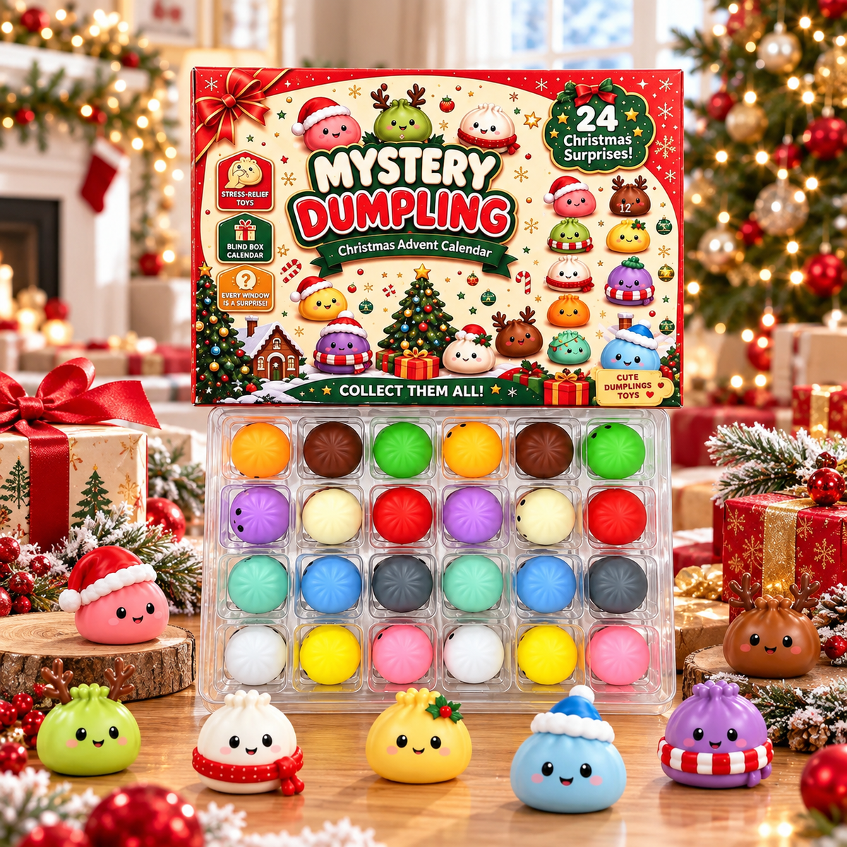 Mini Dumpling Squishy Advent Calendar