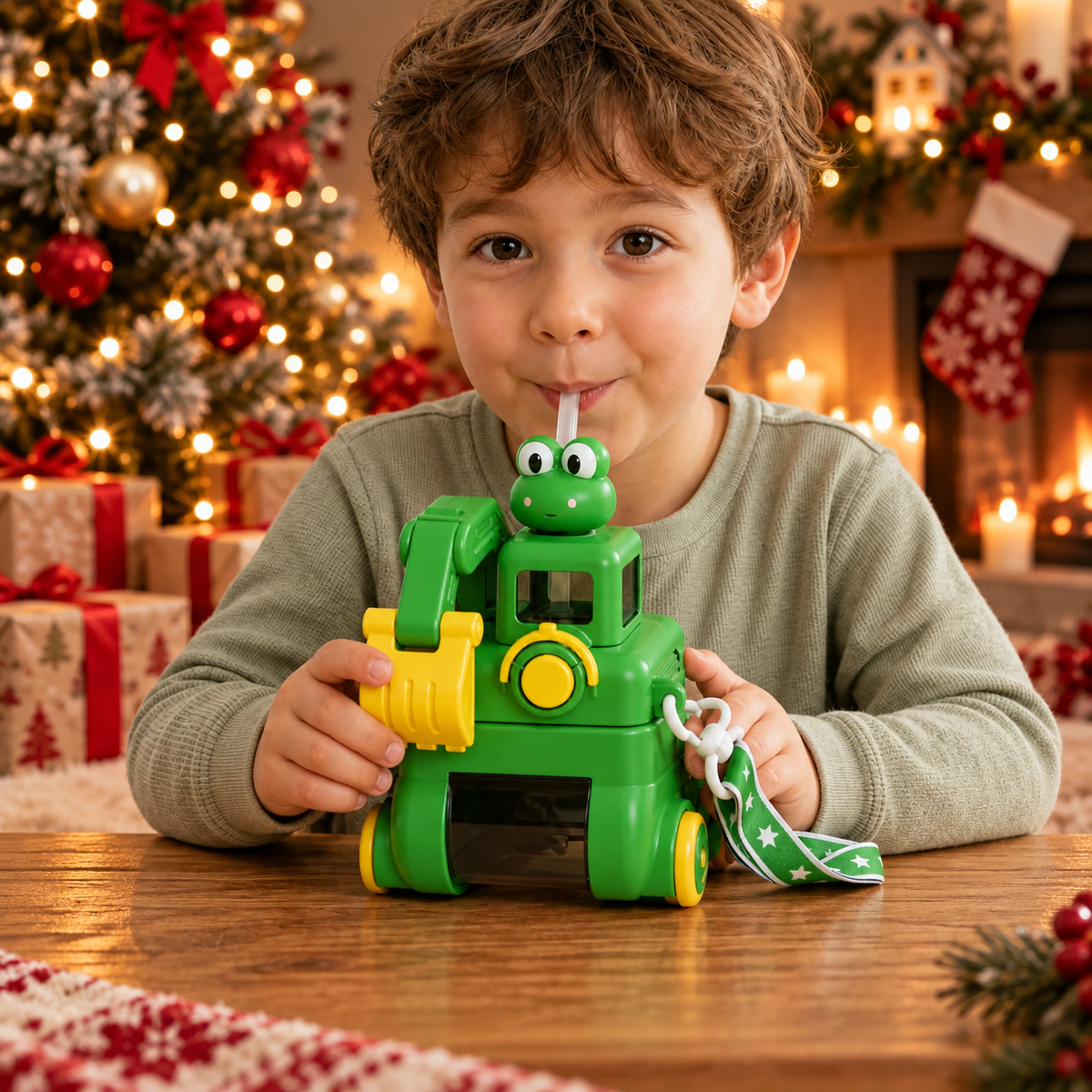Excavator Water Bottle for Kids